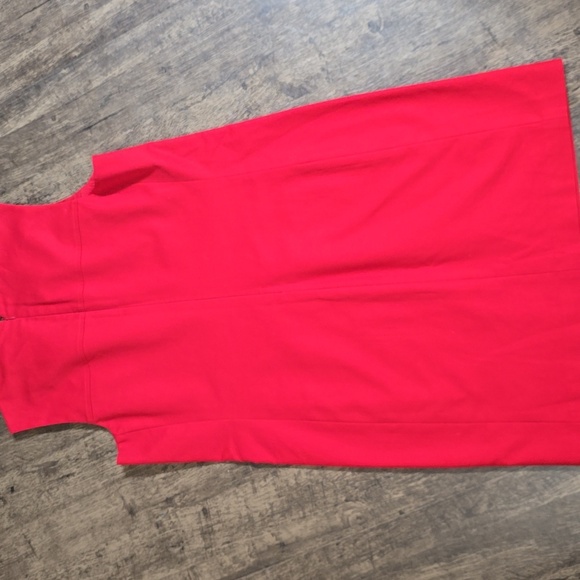 LAUREN Ralph Lauren Women's 16 Red Sleeveless Dress Crew Neck Lined - Picture 6 of 6